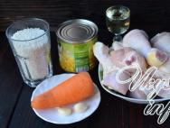 Lata kycklingben med ris och majs recept med foto steg för steg Kycklingklubbor i ugnen med risrecept