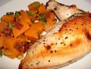 Step-by-step recipe for cooking chicken with pumpkin
