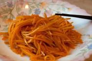 Fried pumpkin as a side dish for meat