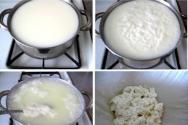 Recept på queso blanco och paneerostar Koka ost hemma med pankreatin.